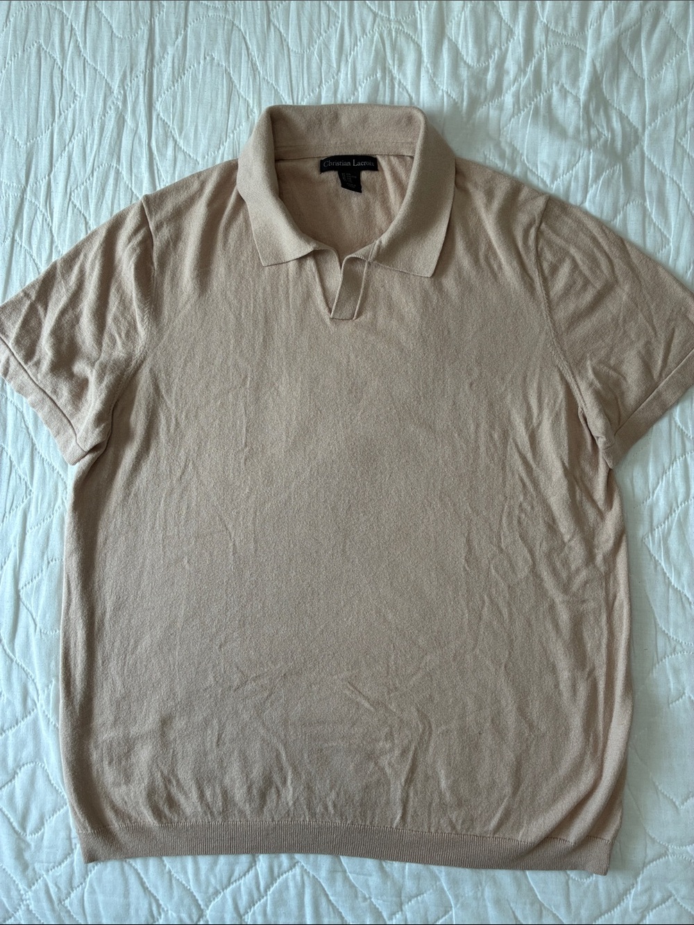 Christian Lacroix Beige Short-Sleeve Polo
